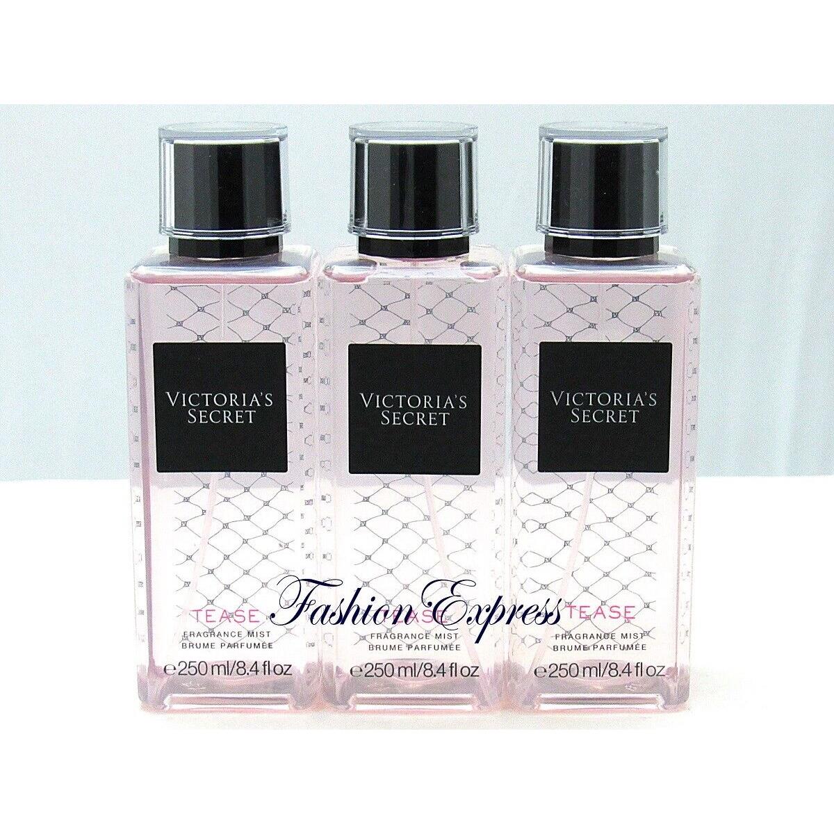 Victoria`s Secret Tease Body Mist Spray 8.4 FL OZ Lot OF 3 Pcs