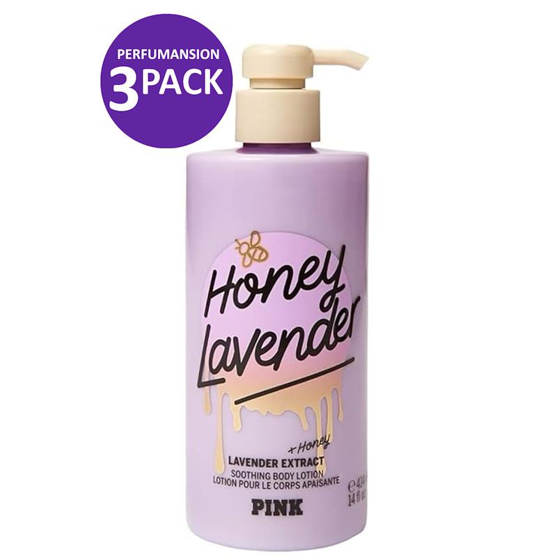 3 Pink Honey Lavender Victoria`s Secret 14 Oz 414 ml Soothing Body Lotion Women