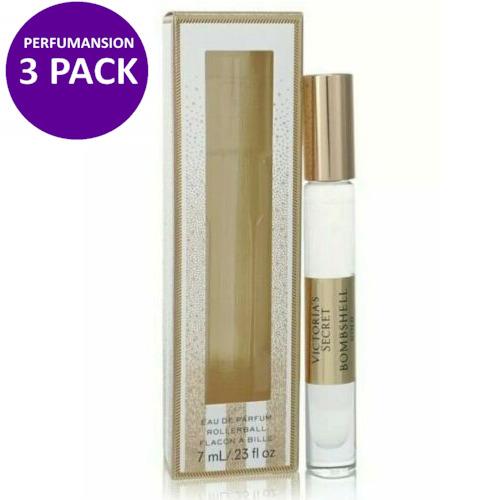 3 Pack - Victoria`s Secret Bombshell Gold Eau de Parfum Rollerball 0.23 Fl. Oz