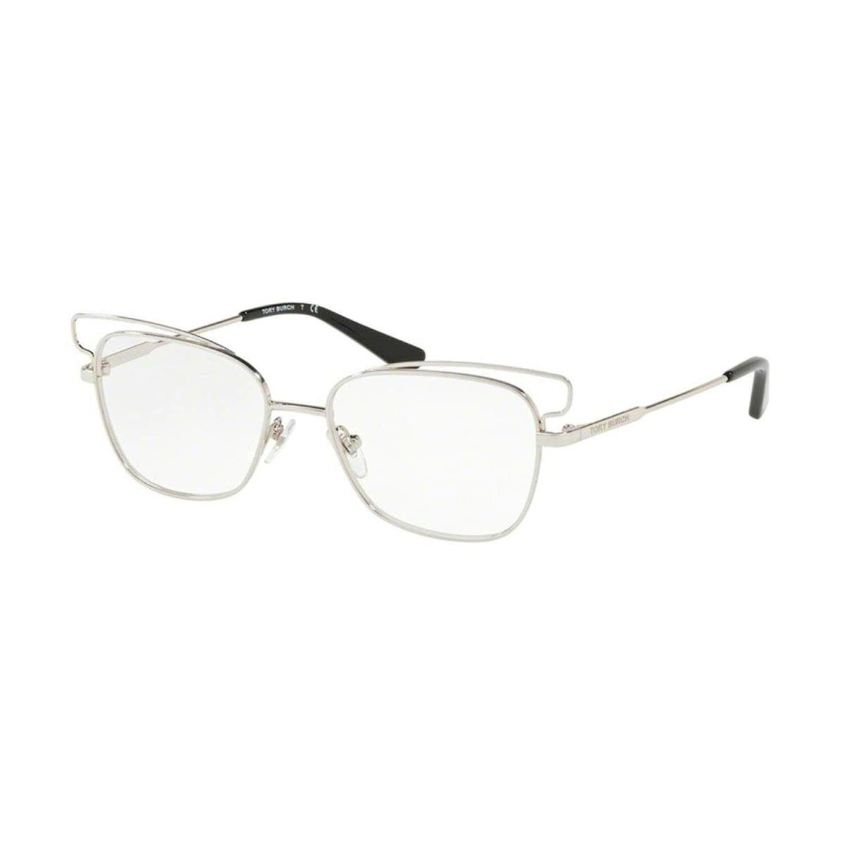 Tory Burch Eyeglasses TY1056 3161 Shiny Silver W/ Demo Lens 51MM