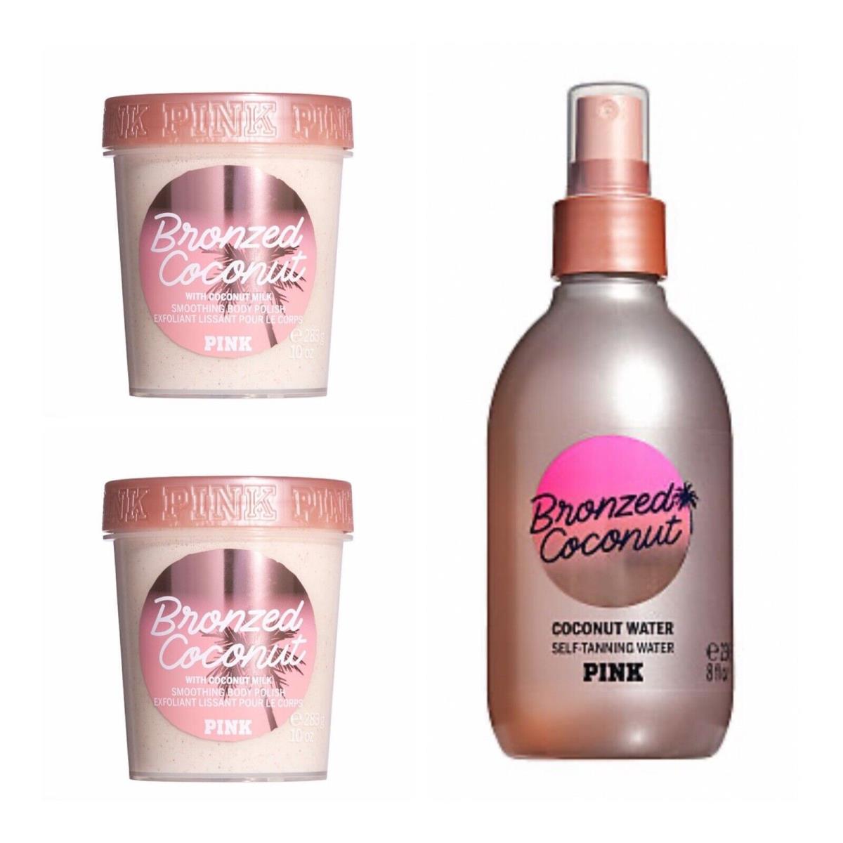 Victoria s Secret Pink Bronzed Coconut Body Polish 2 and Self-tanning Water