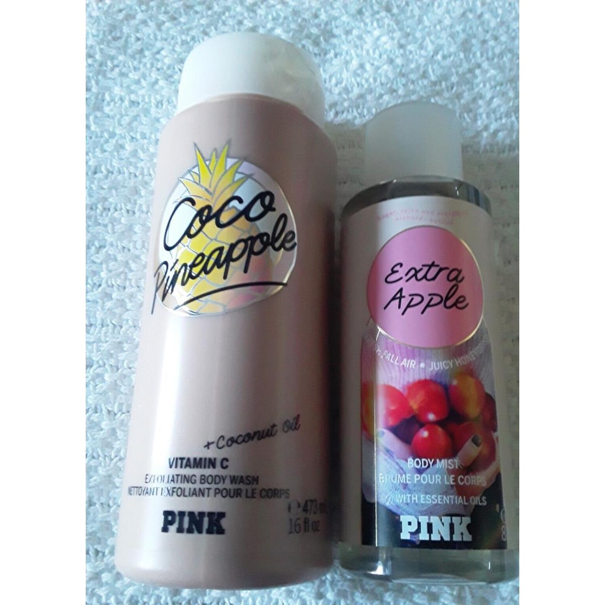 Victoria s Secret Coco Pineapple Body Wash 16 oz Extra Apple Mist 8.4 oz Lot