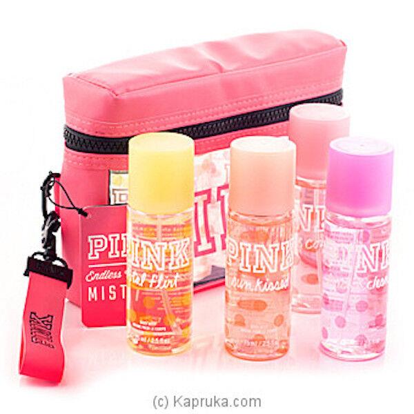 Victorias Secret Pink Endless Weekend Travel Mist 5 pc Set W Zip Clutch Bag