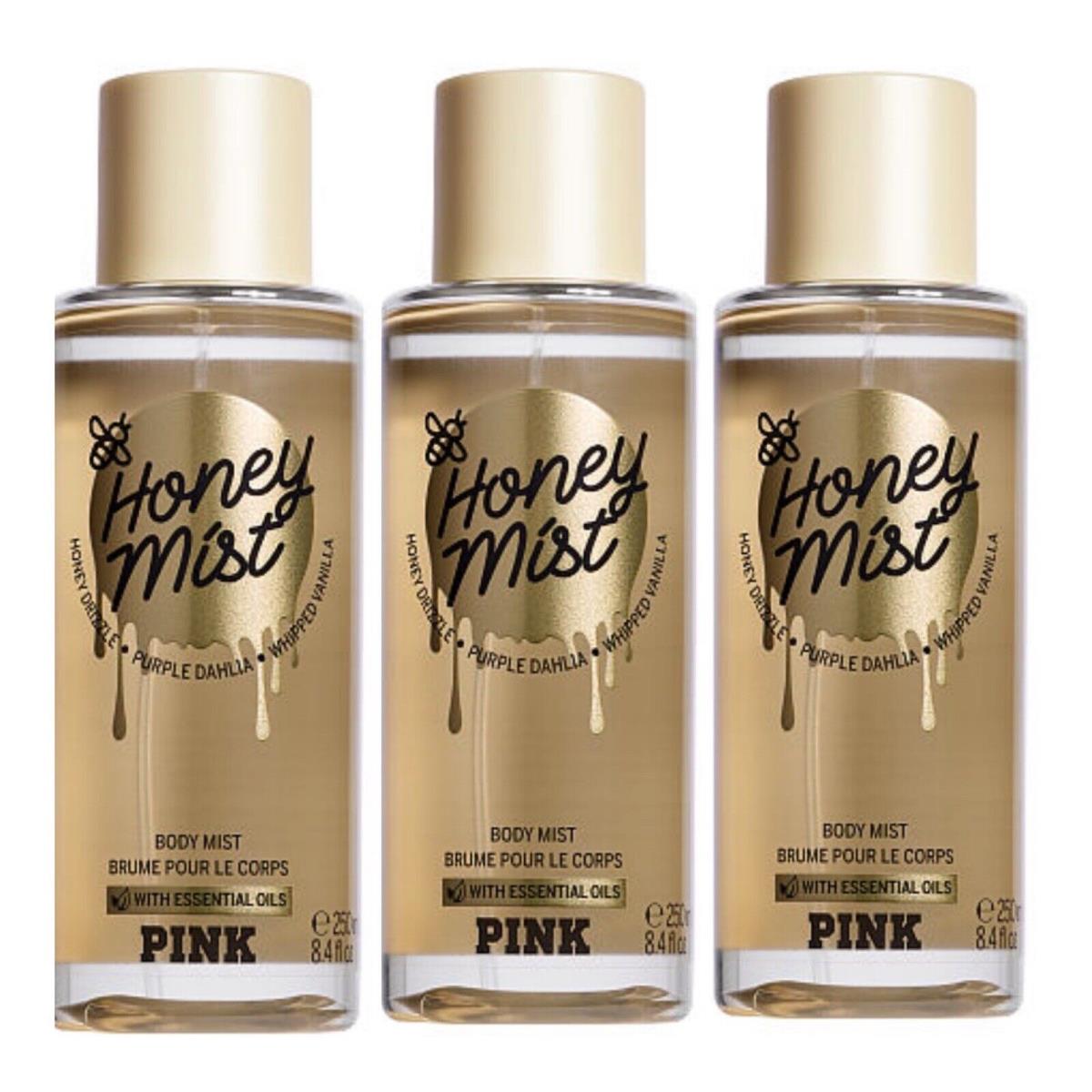 Victoria`s Secret Pink Honey Body Mist 8.4 Fl.oz. Lot of 3