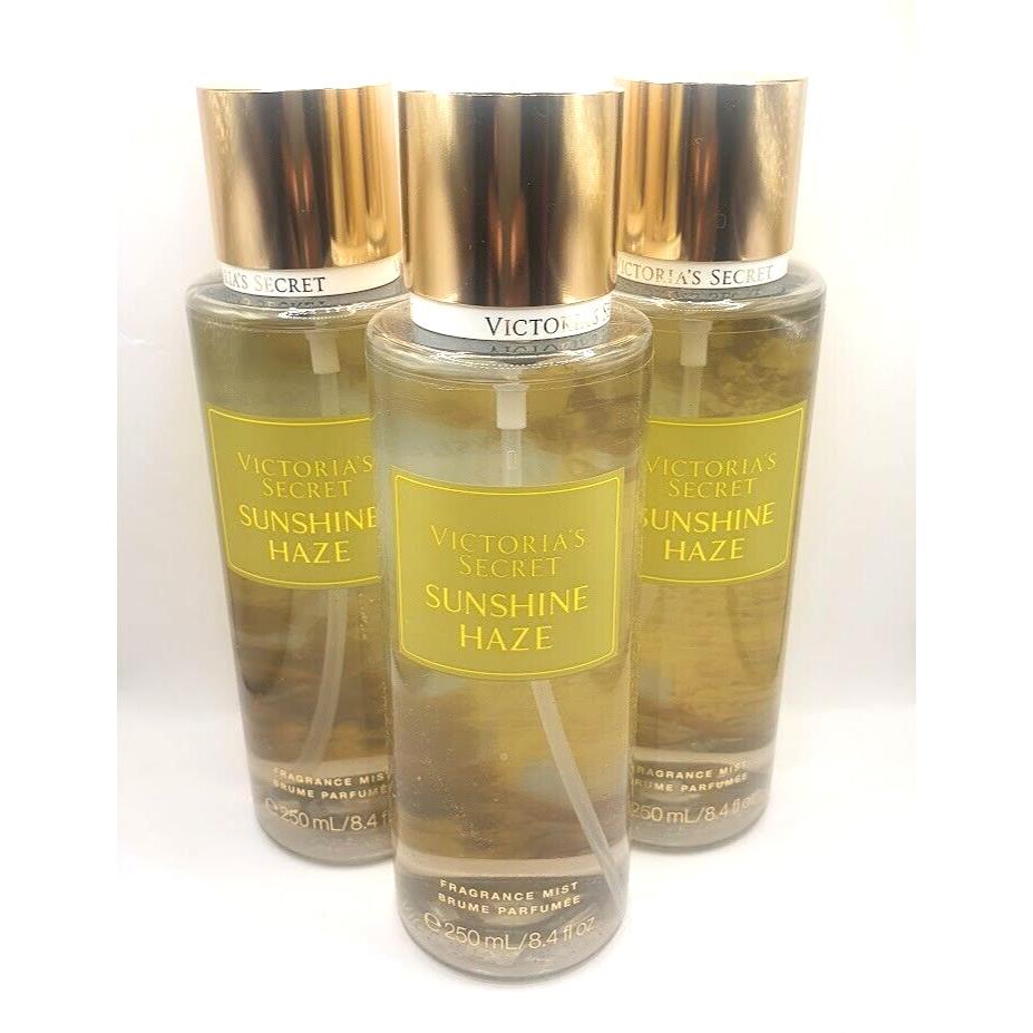 Victoria`s Secret Sunshine Haze Fragrance Body Mist 8.4 OZ Set OF 3