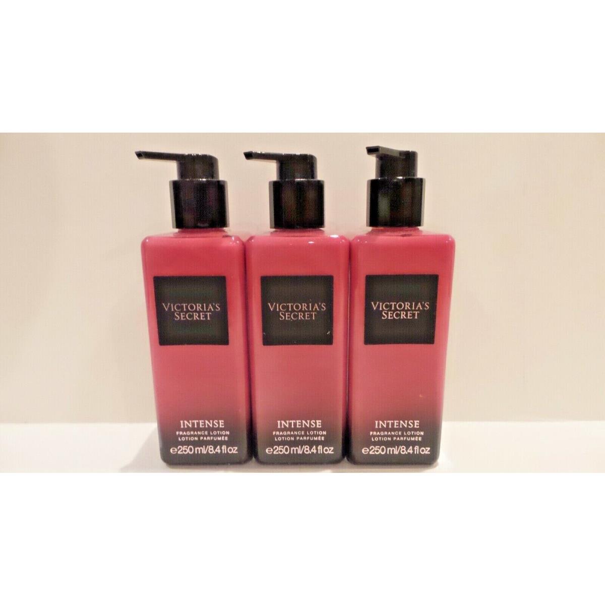 Victoria`s Secret Intense Fragrance Body Lotion 8.4 FL OZ e 250ML Lot OF 3