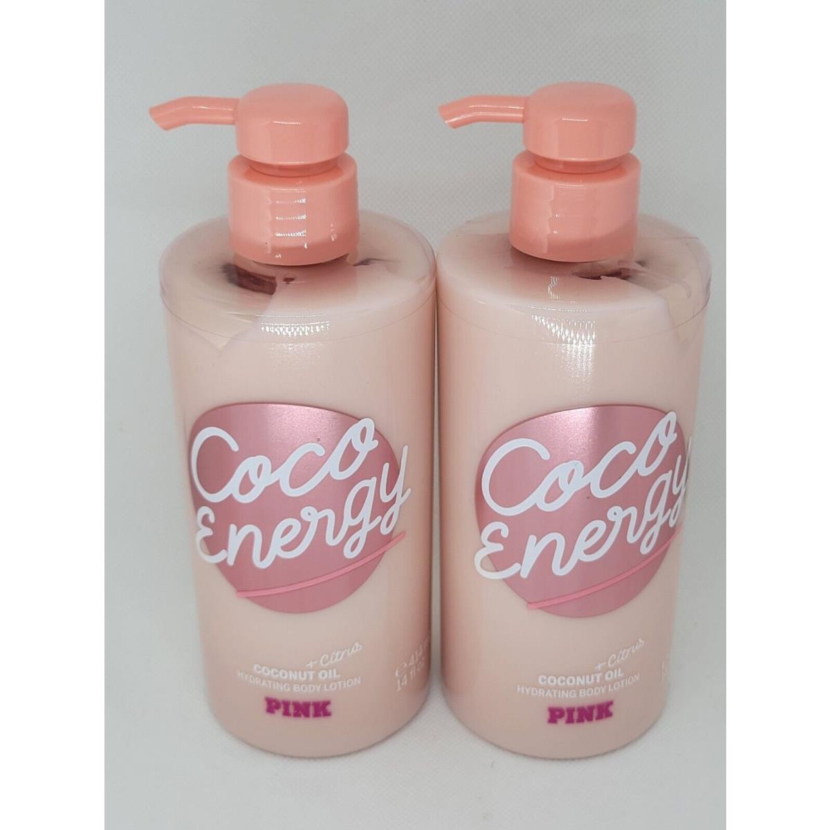 Victoria`s Secret Pink Coco Energy Body Lotion - 14oz x2