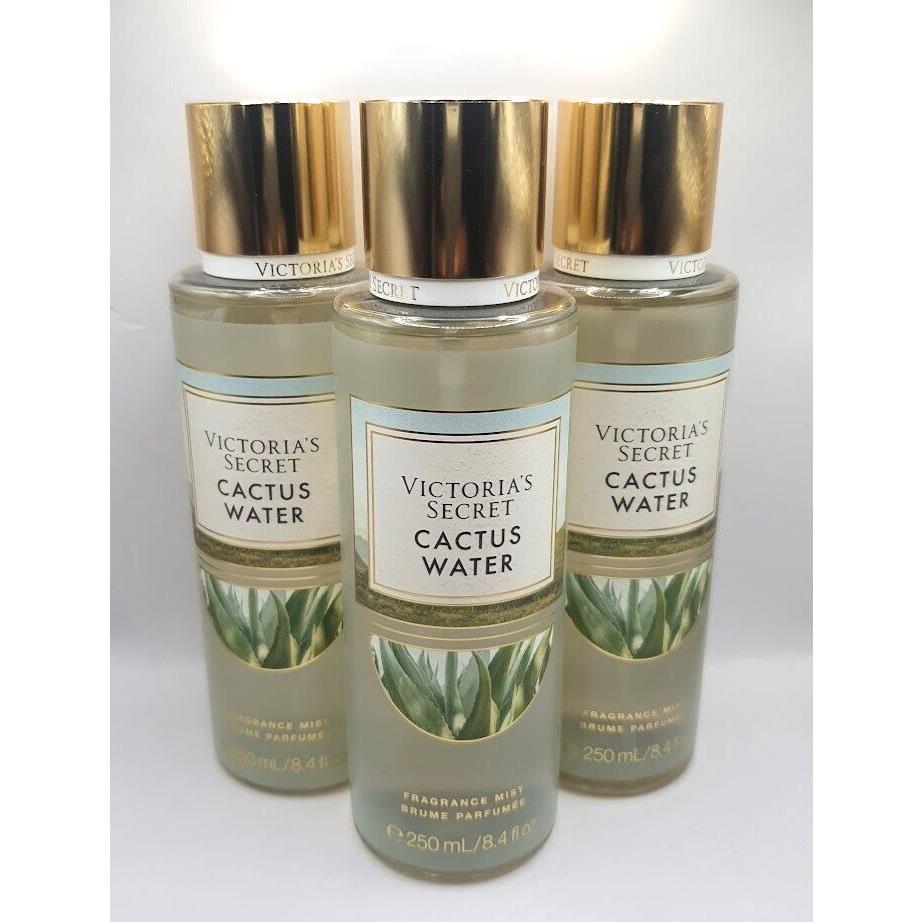 Victoria`s Secret Cactus Water Body Mist 8.4 FL OZ Set OF 3