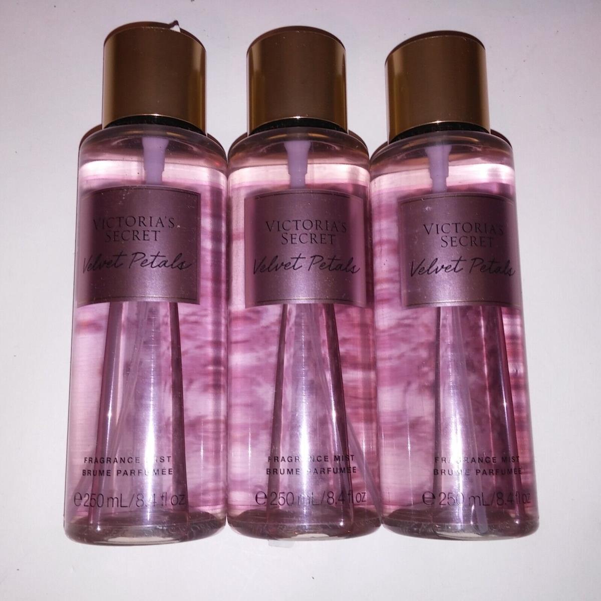 Set of 3 Victoria Secret Fragrance Mist Body Spray Velvet Petals Full Size 8.4oz