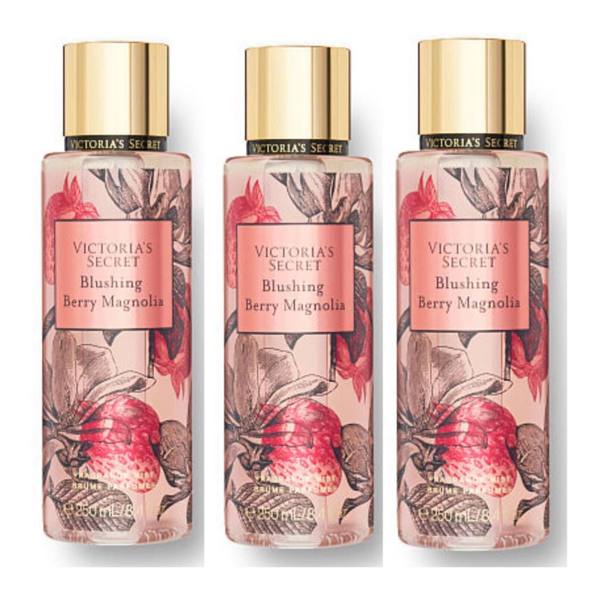 Victoria s Secret Blushing Berry Magnolia Fragrance Mist 8.4 Fl.oz. Lot of 3