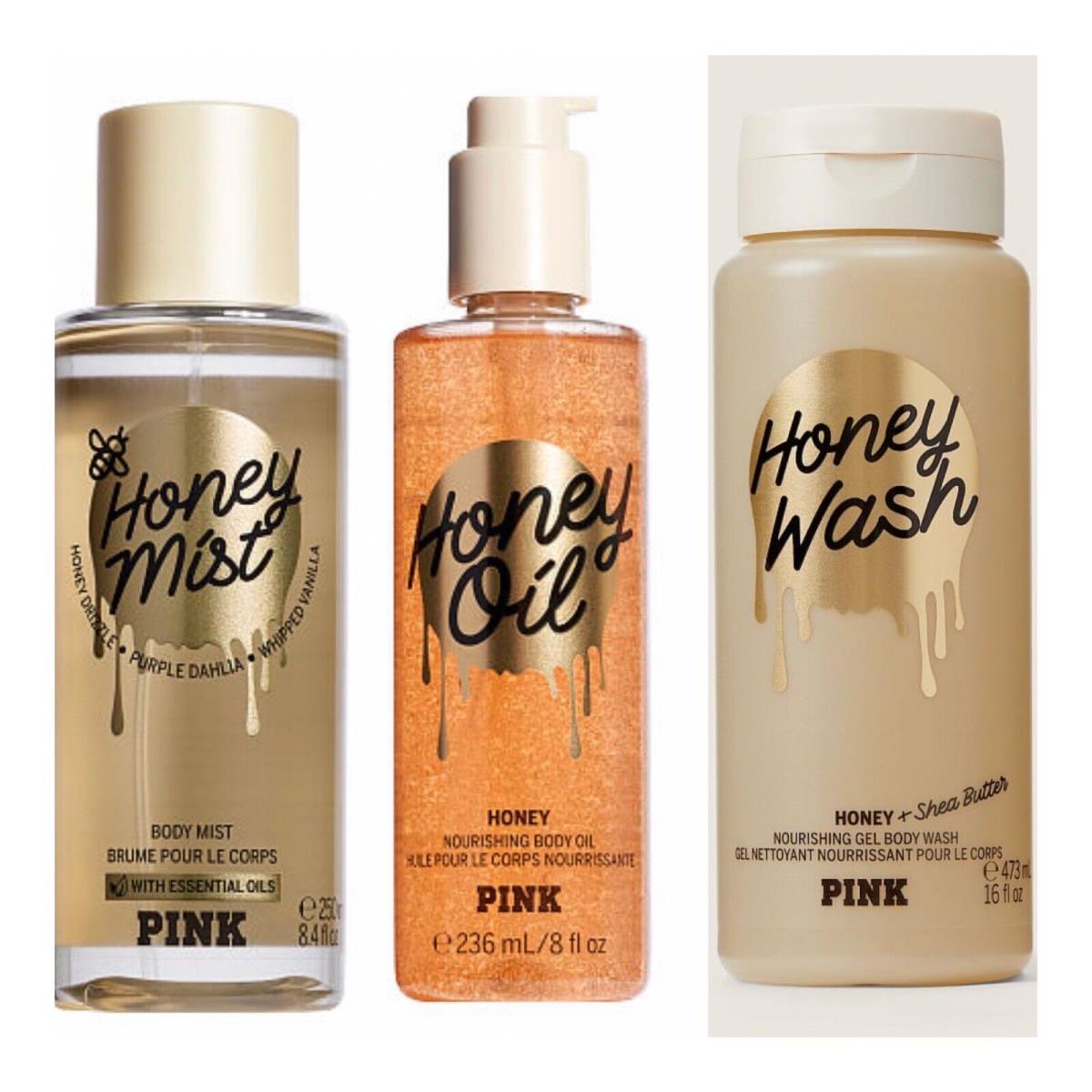 Victoria`s Secret Pink Honey Body Mist / Body Oil / Body Wash