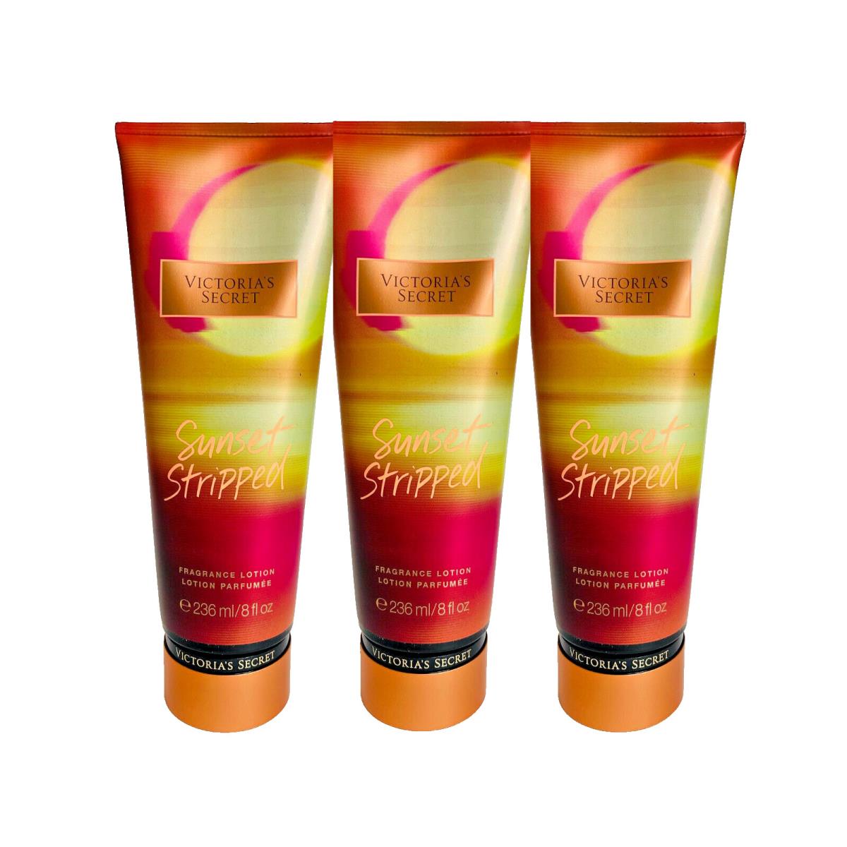 3 Victoria`s Secret Fragrance Lotion Sunset Stripped 8 FL OZ / 236 ml