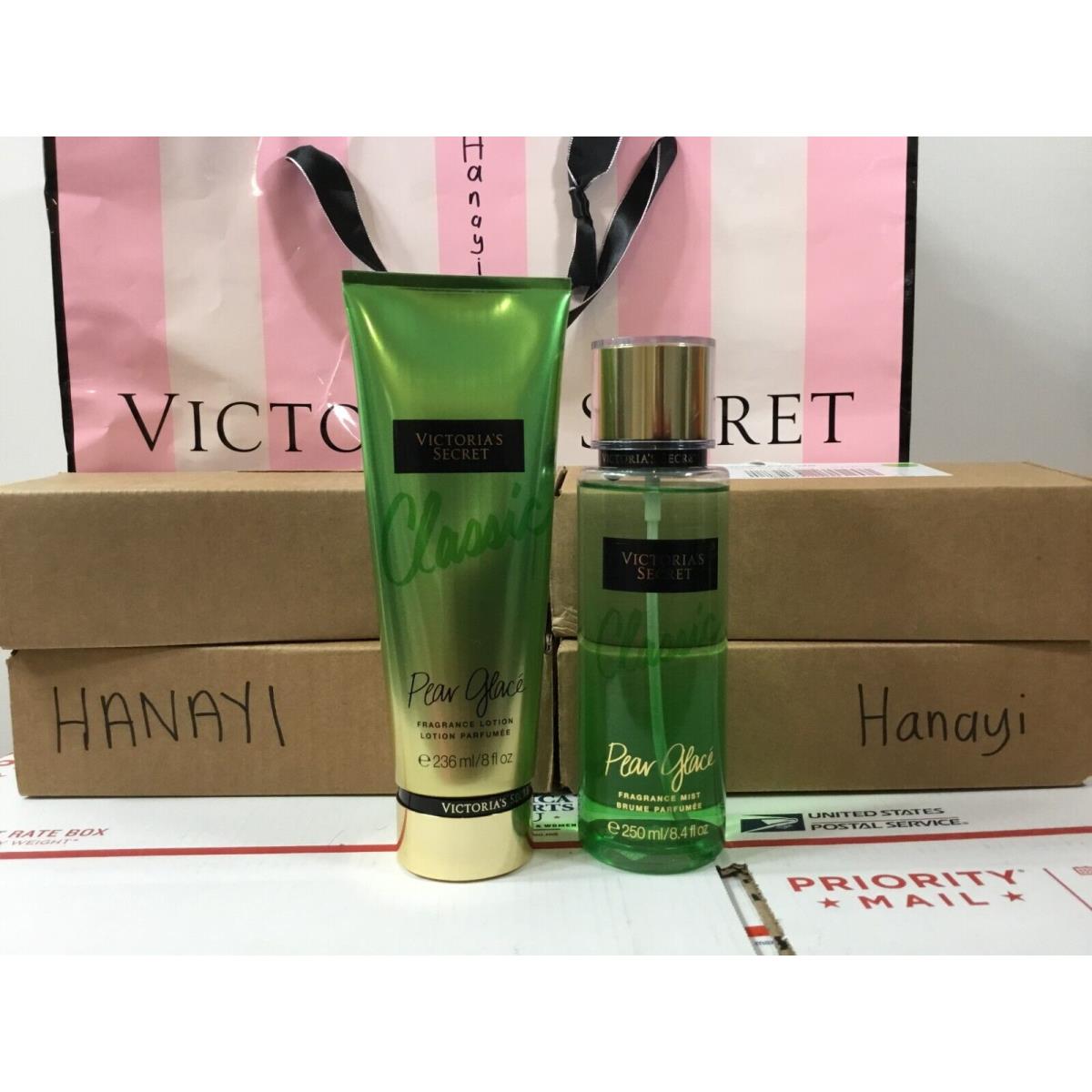 Victoria`s Secret Pear Glace Fragrance Mist Body Lotion Set