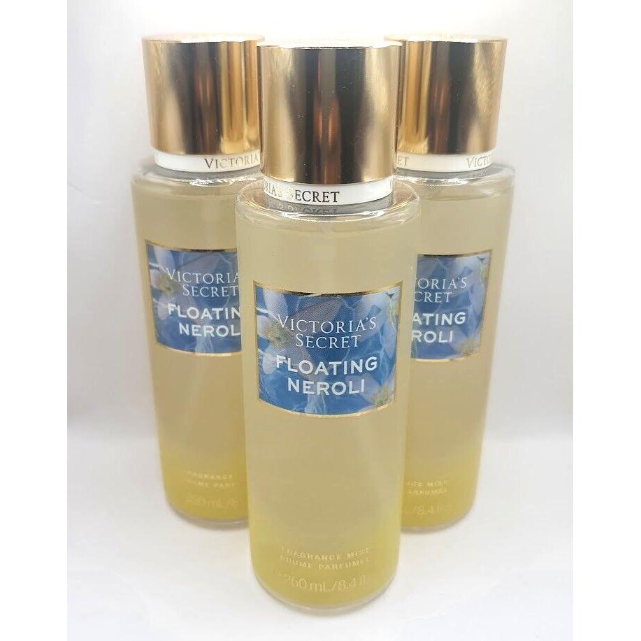 Victoria`s Secret Floating Neroli Body Mist 8.4 FL OZ Limited Edition Set OF 3