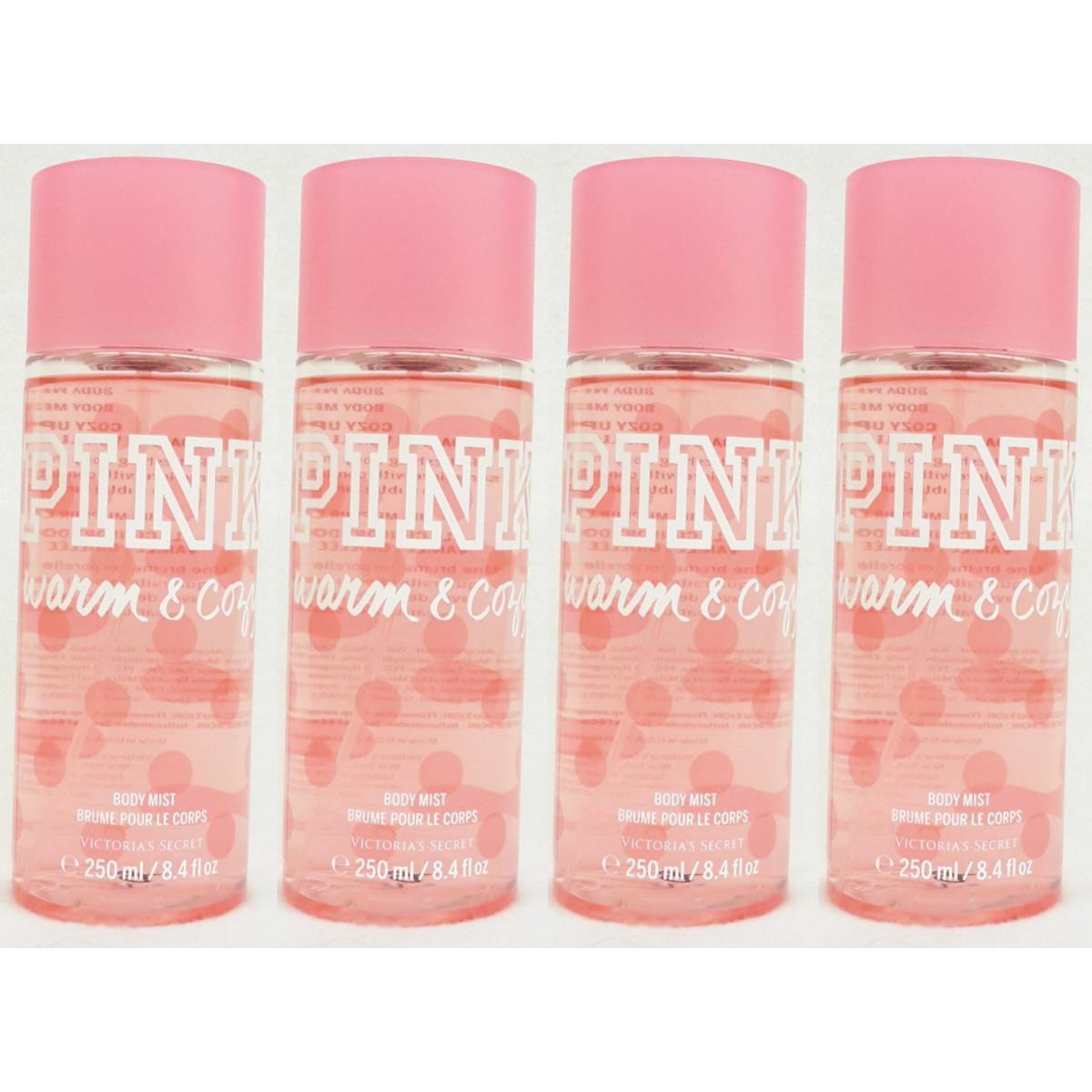 4 Victoria`s Secret Warm Cozy Fragrance Body Mist 8.4 oz