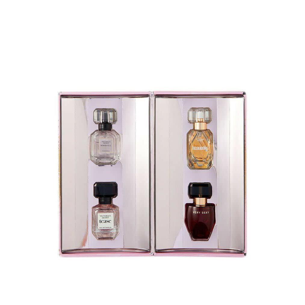 Victoria`s Secret 4 Piece Eau De Parfum Mini Gift Set For Women .25 oz