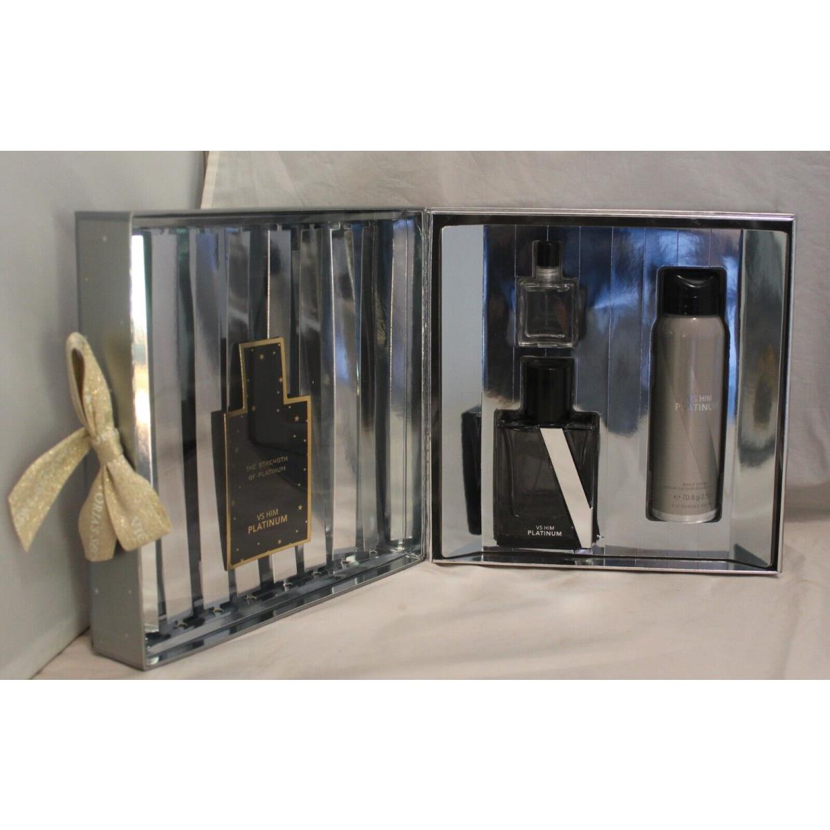 Victoria`s Secret Very Sexy VS Him Platinum Eau de Parfum Body Spray Gift Set