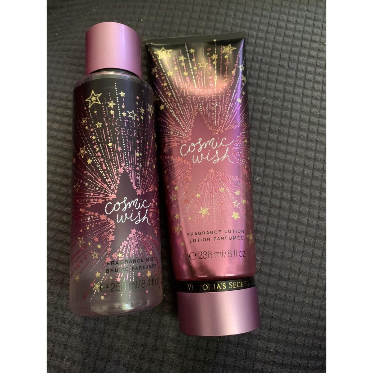 Victoria`s Secret Cosmic Wish Limited Ed Fragrance Mist 8.4 oz + Lotion Bundle