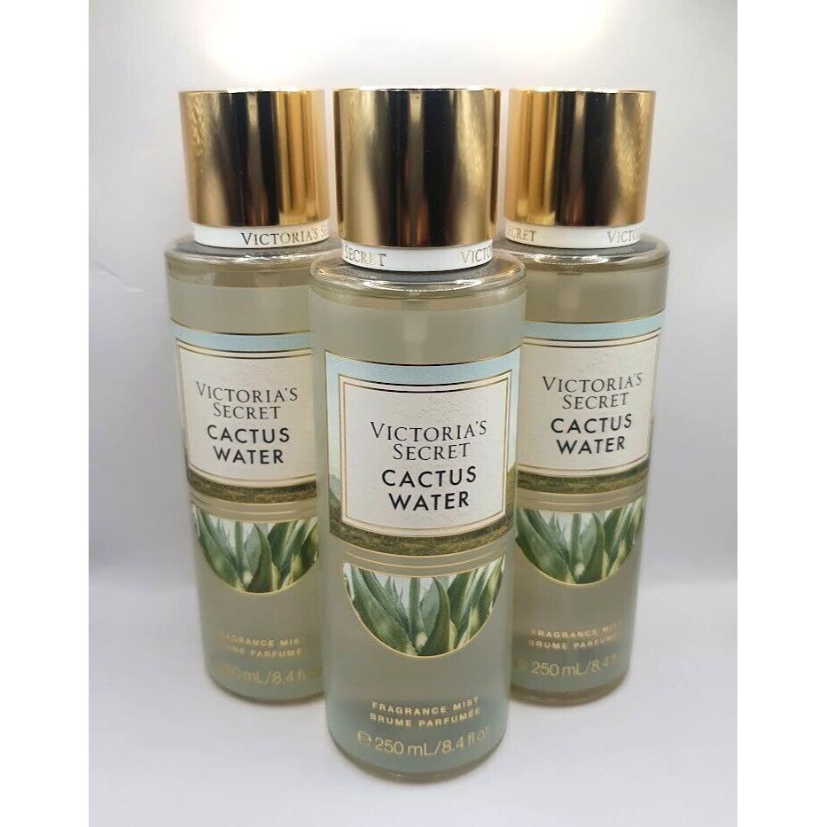 Victoria`s Secret Cactus Water Body Mist 8.4 FL OZ Set OF 3