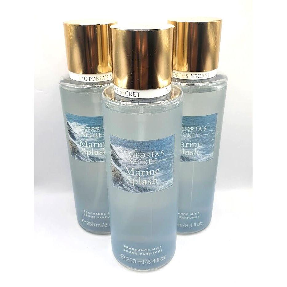 Victoria`s Secret Marine Splash Body Mist 8.4 FL OZ Limited Edition Set OF 3