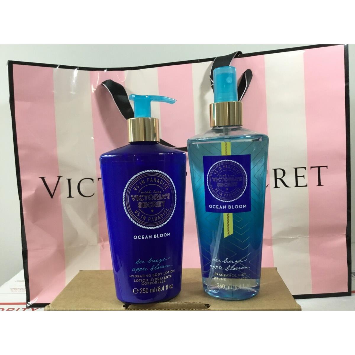 2PC Victoria`s Secret Ocean Bloom Fragrance Mist Body Lotion Set