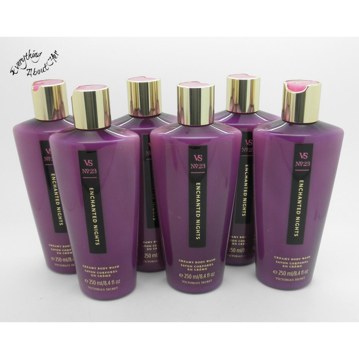 Victoria`s Secret Creamy Body Wash Enchanted Nights 8.4 oz - Lot of 6