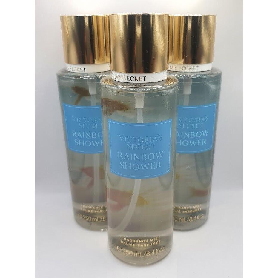 Victoria`s Secret Rainbow Shower Fragrance Body Mist 8.4 OZ Set OF 3