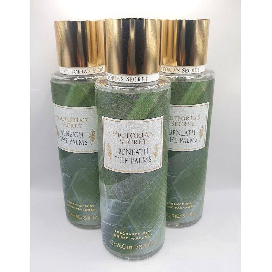 Victoria`s Secret Beneath The Palms Body Mist 8.4 FL OZ Limited Edt Set OF 3