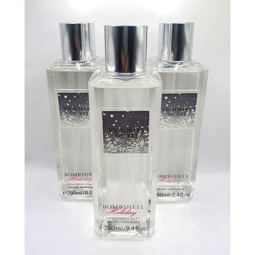 Victoria`s Secret Bombshell Holiday Body Mist 8.4 FL OZ Set OF 3