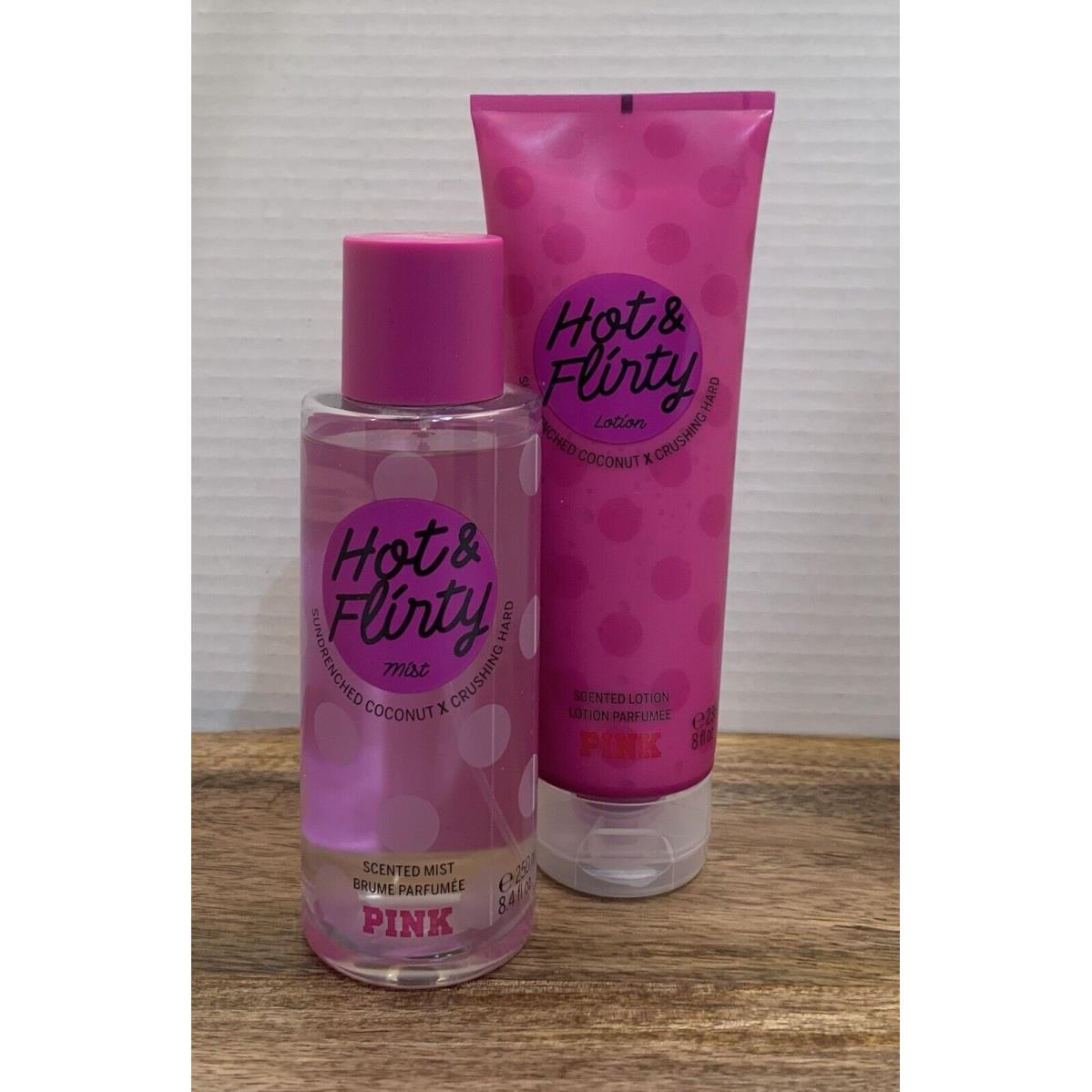 Victoria`s Secret Pink Hot Flirty Scented Mist and Lotion