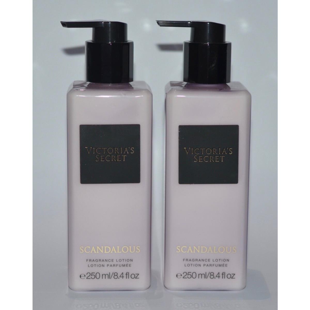 Lot OF 2 Victoria`s Secret Scandalous Fragrance Lotion Cream Body 8.4 OZ Pump