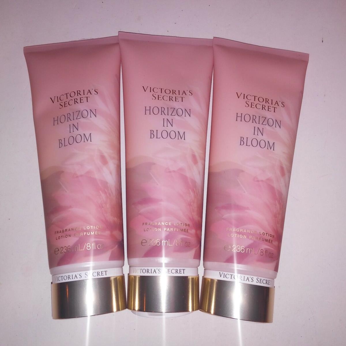 Set of 3 Victoria Secret Lotion Horizon in Bloom Full Size 8oz Each Gift Set