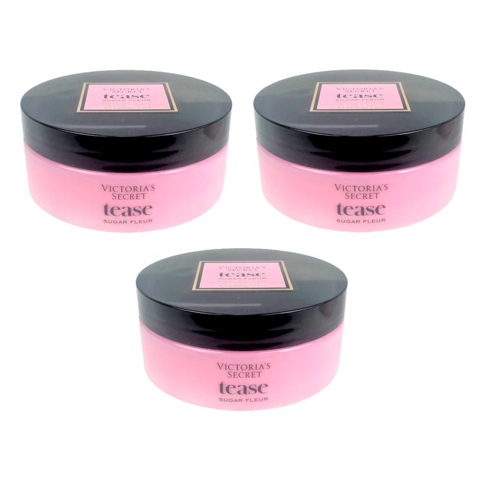 3x Victorias Secret Tease Sugar Fleur Whipped Body Polish Scrub Exfoliant 7 oz