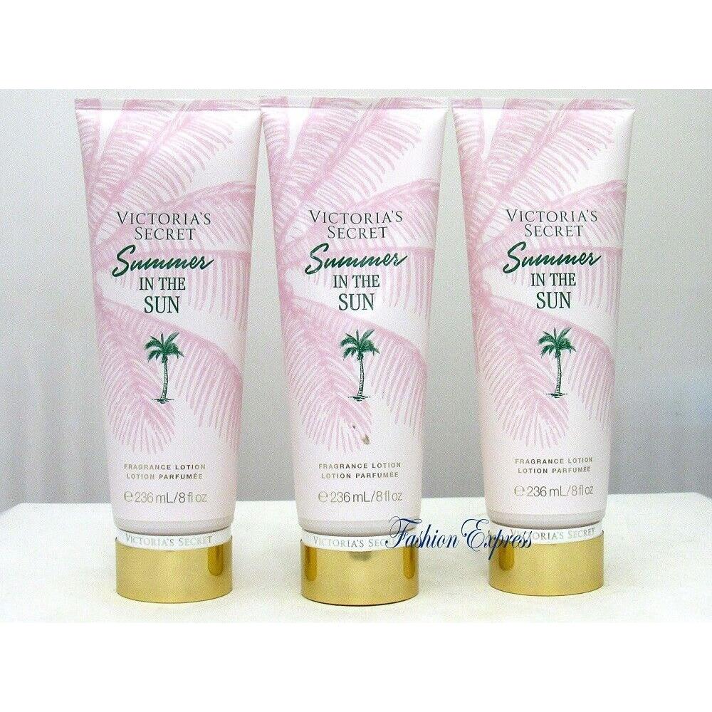 Victoria`s Secret Summer IN The Sun Body Lotion 8 FL OZ Lot OF 3 Pcs