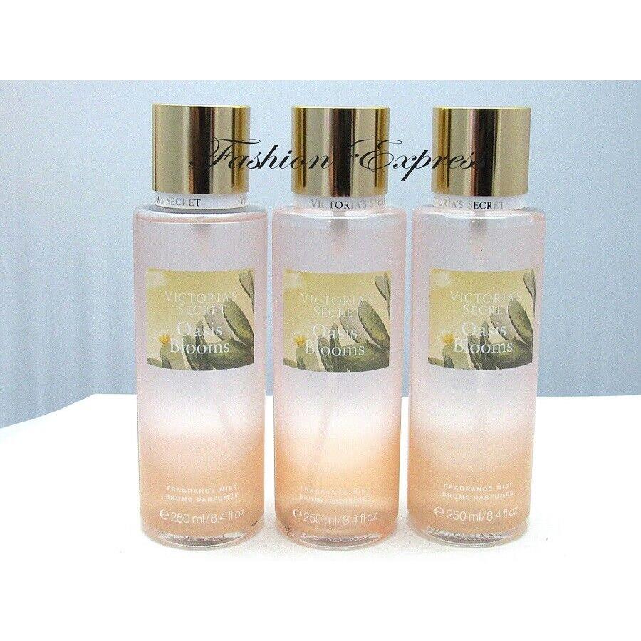 Victoria`s Secret Oasis Blooms Body Mist Spray 8.4 FL OZ Lot OF 3 Pcs