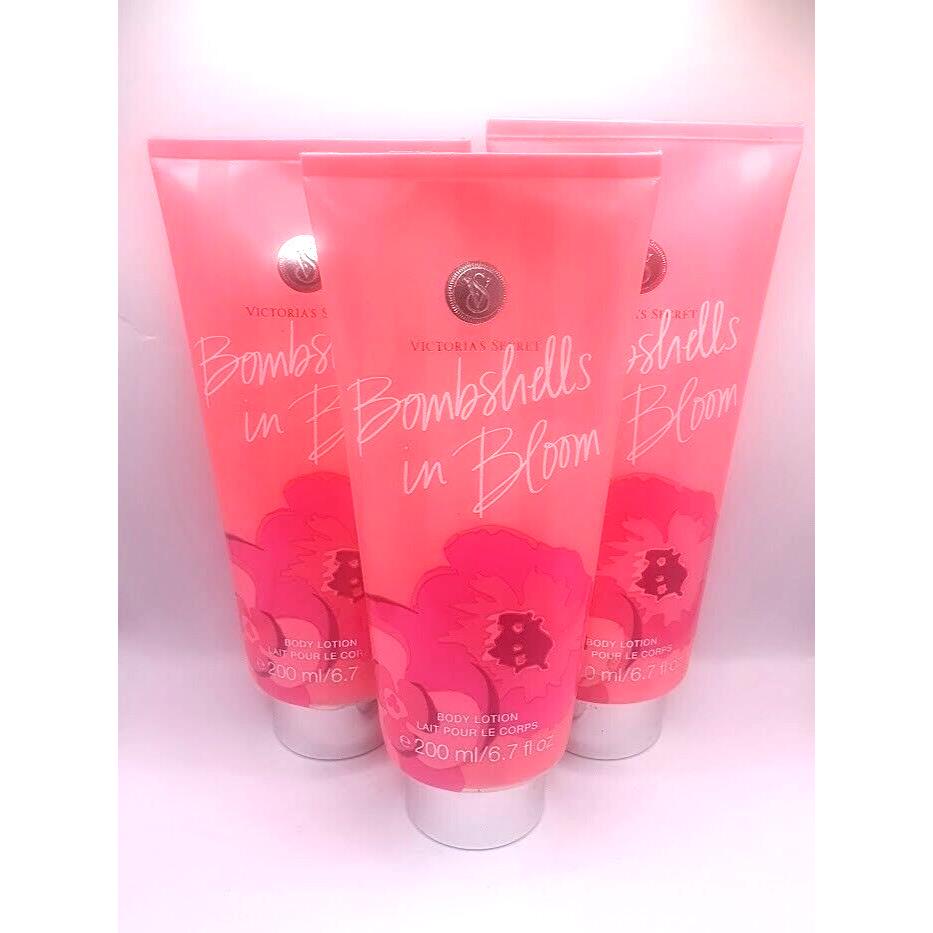 Victoria`s Secret Bombshells IN Bloom Body Lotion 6.7 FL OZ Set OF 3