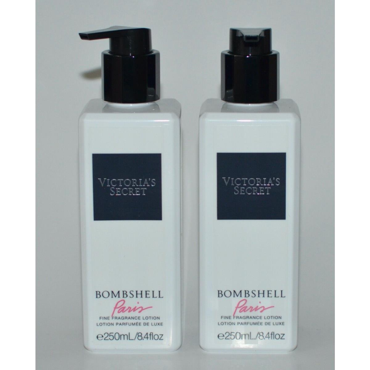 2 Victoria`s Secret Bombshell Paris Fine Fragrance Lotion Body Cream 8.4 OZ