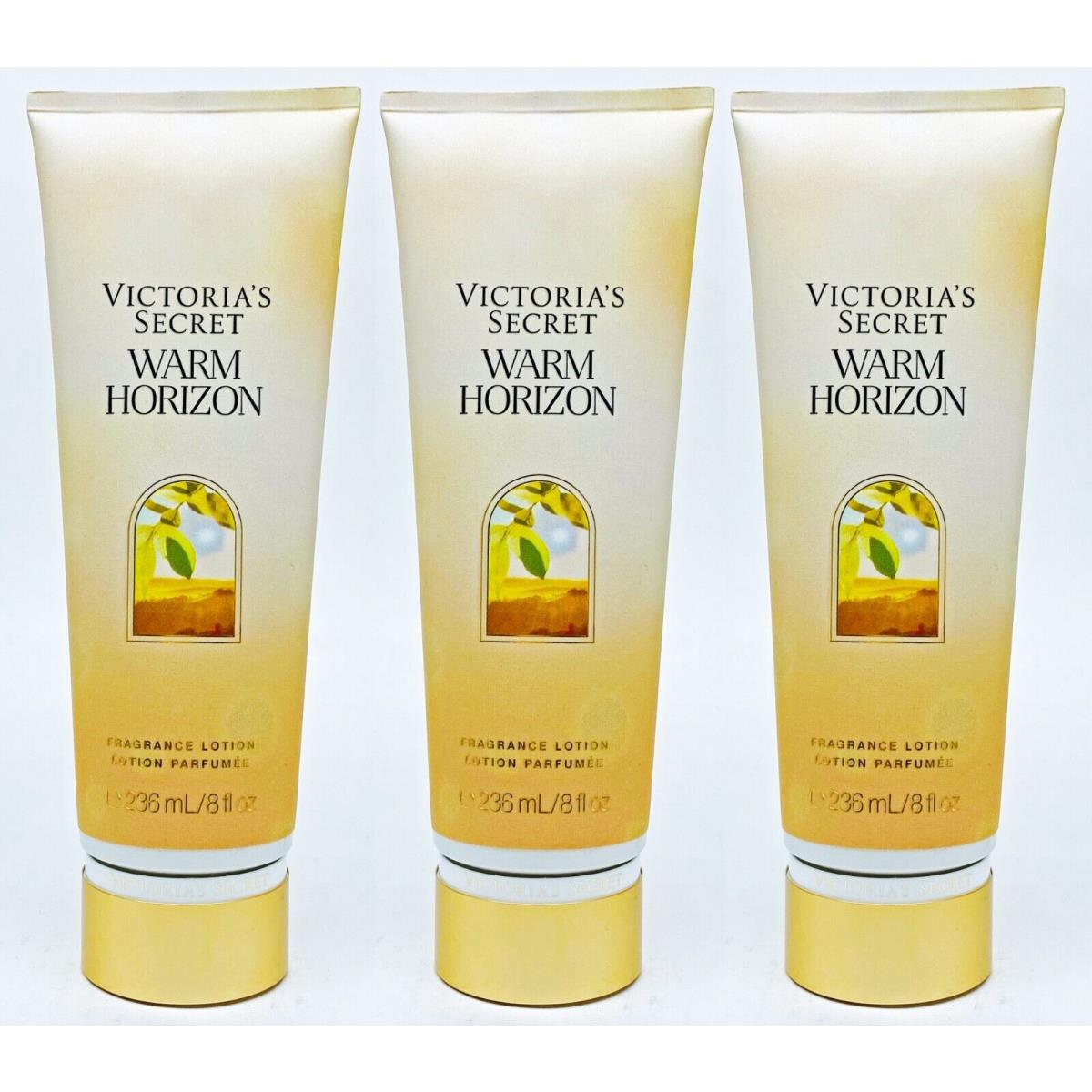 3 Victoria`s Secret Warm Horizon Fragrance Lotion 8 oz