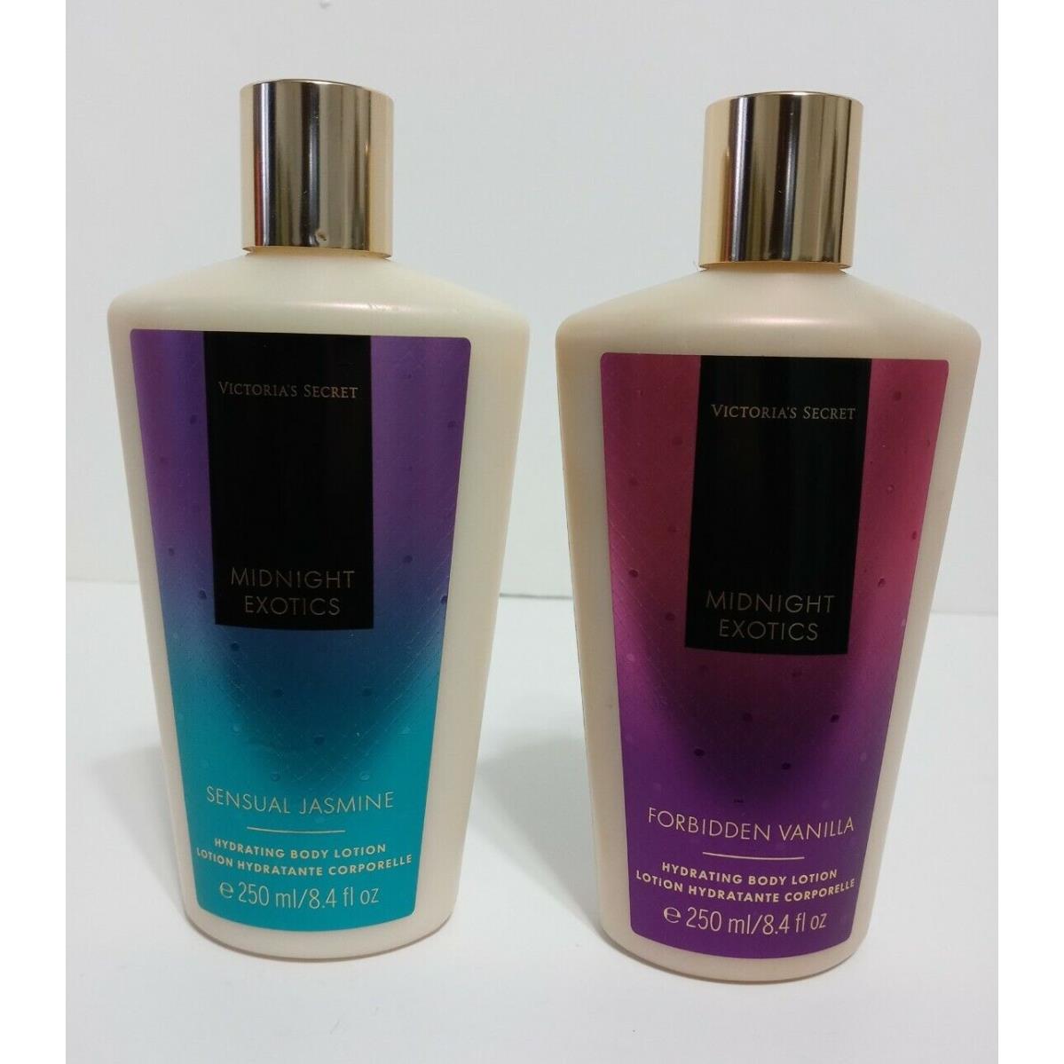 Victoria`s Secret Body Lotion Forbidden Vanilla Sensual Jasmine Lot of 2