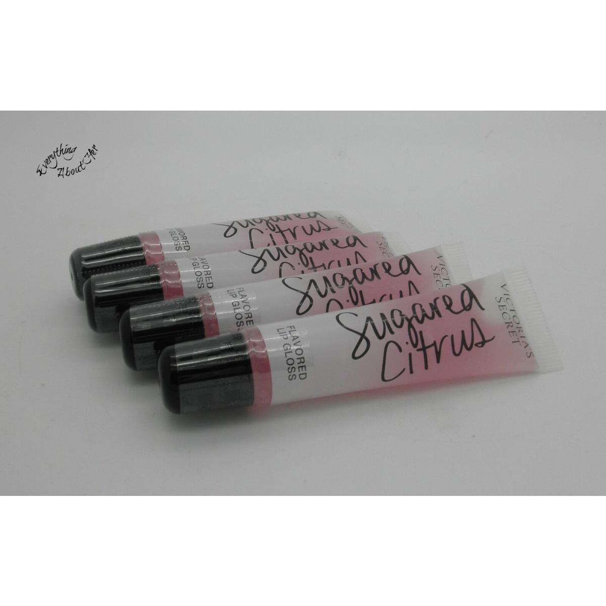 Victoria`s Secret Flavored Lip Gloss Sugared Citrus - Lot of 4