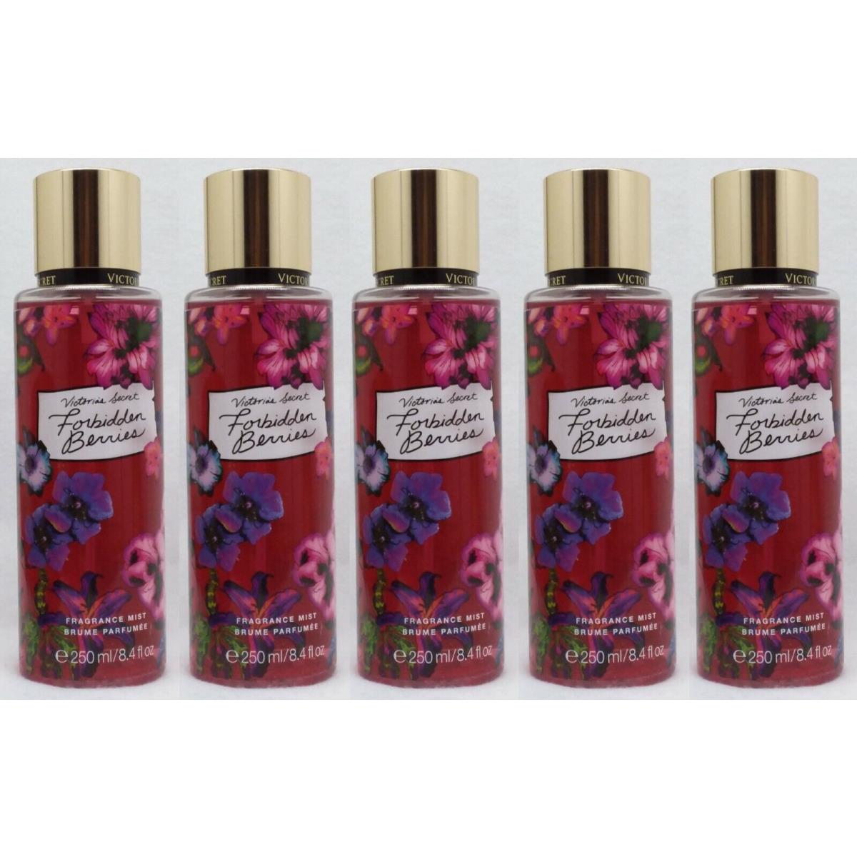 5 Victoria`s Secret Forbidden Berries Fragrance Body Mist 8.4 oz