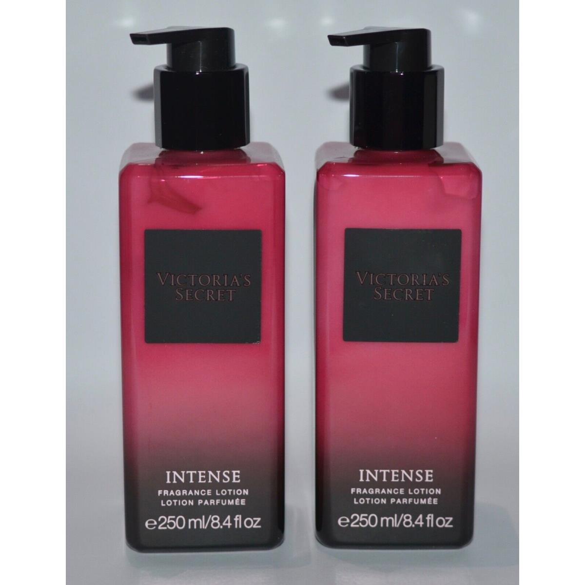 Lot OF 2 Victoria`s Secret Intense Fragrance Lotion Cream Body 8.4 OZ 250ML Pump