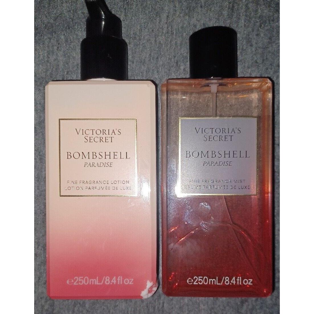 Victoria`s Secret VS Bombshell Paradise Lotion Mist Both 8.4 oz Plz Read