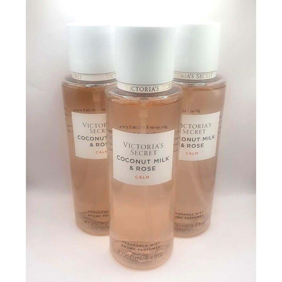 Victoria`s Secret Coconut Milk Rose Body Mist 8.4 FL OZ Lmt Edt Set OF 3