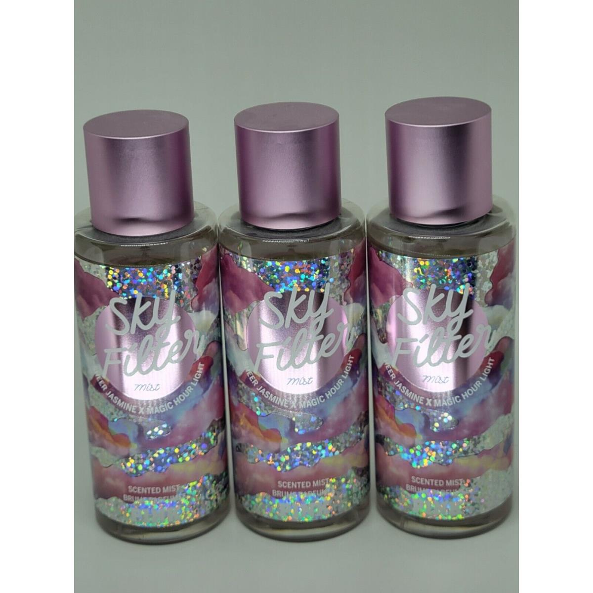 Victoria`s Secret Sky Filter Fragrance Mist 8.4oz x3