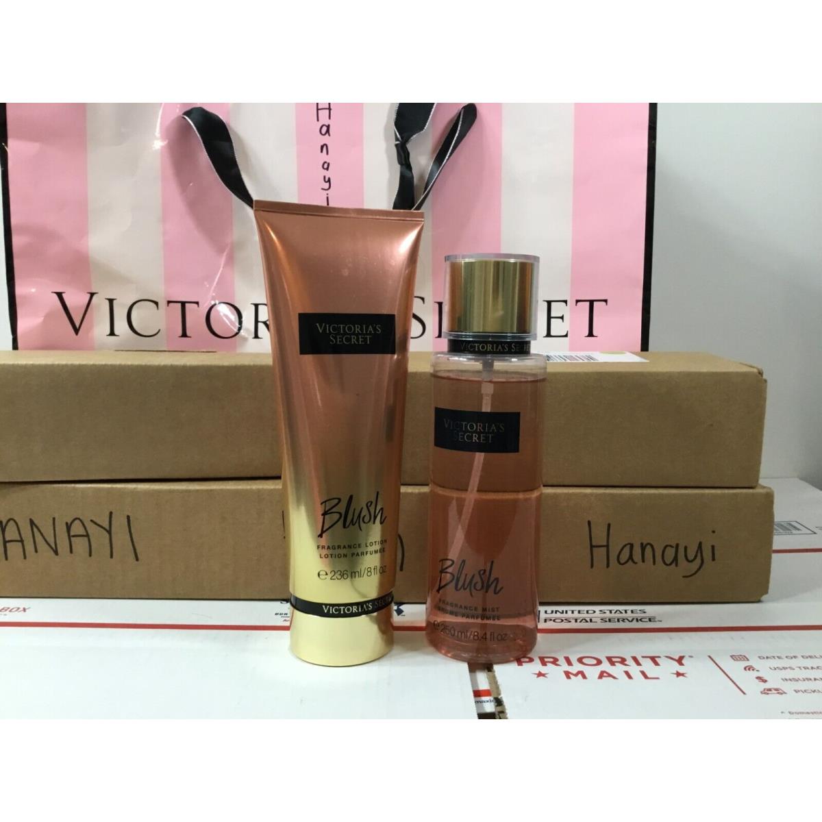 Victoria`s Secret Blush Fragrance Mist Body Lotion Set OF 2 - See Desc