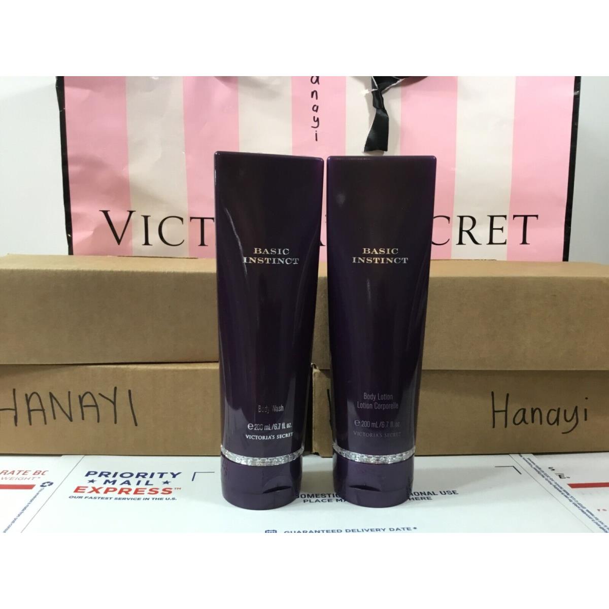 Victoria`s Secret Basic Instinct Body Lotion and Body Wash Set 6.7 OZ / 100 ML