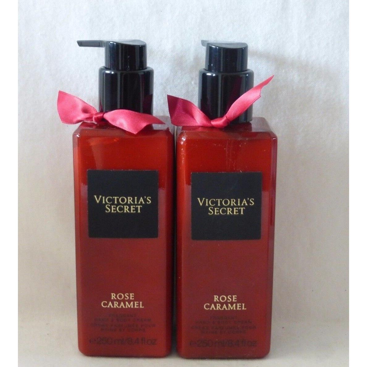 2 Rose Caramel Fragrant Hand Body Cream Victoria`s Secret 8.4 Oz