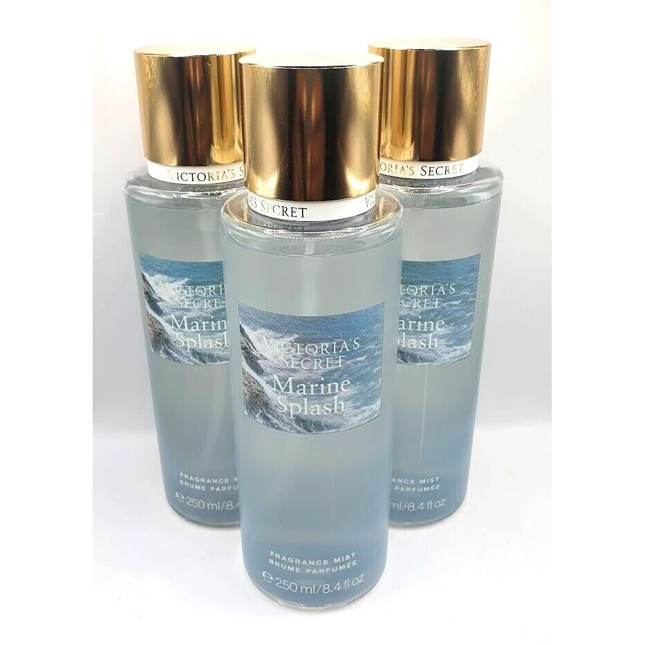 Victoria`s Secret Marine Splash Body Mist 8.4 FL OZ Limited Edition Set OF 3