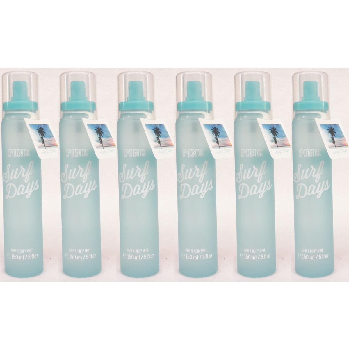 6 Victoria`s Secret Pink Surf Days Hair Body Mist 5 fl oz Rare Htf